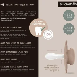 Suavinex Sucette réversible SXPRO 0-6mois Wonder Mauve Chalk