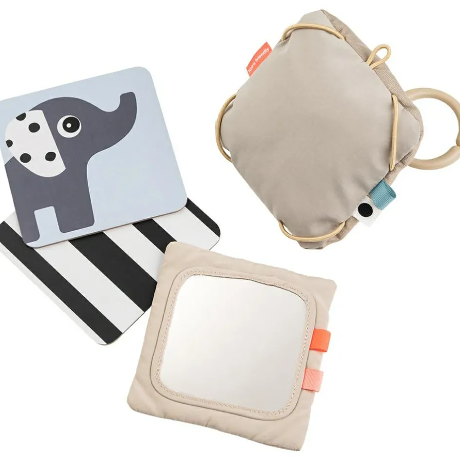 Online Done by Deer Support avec cartes de motifs contrastés Deer friends Sable