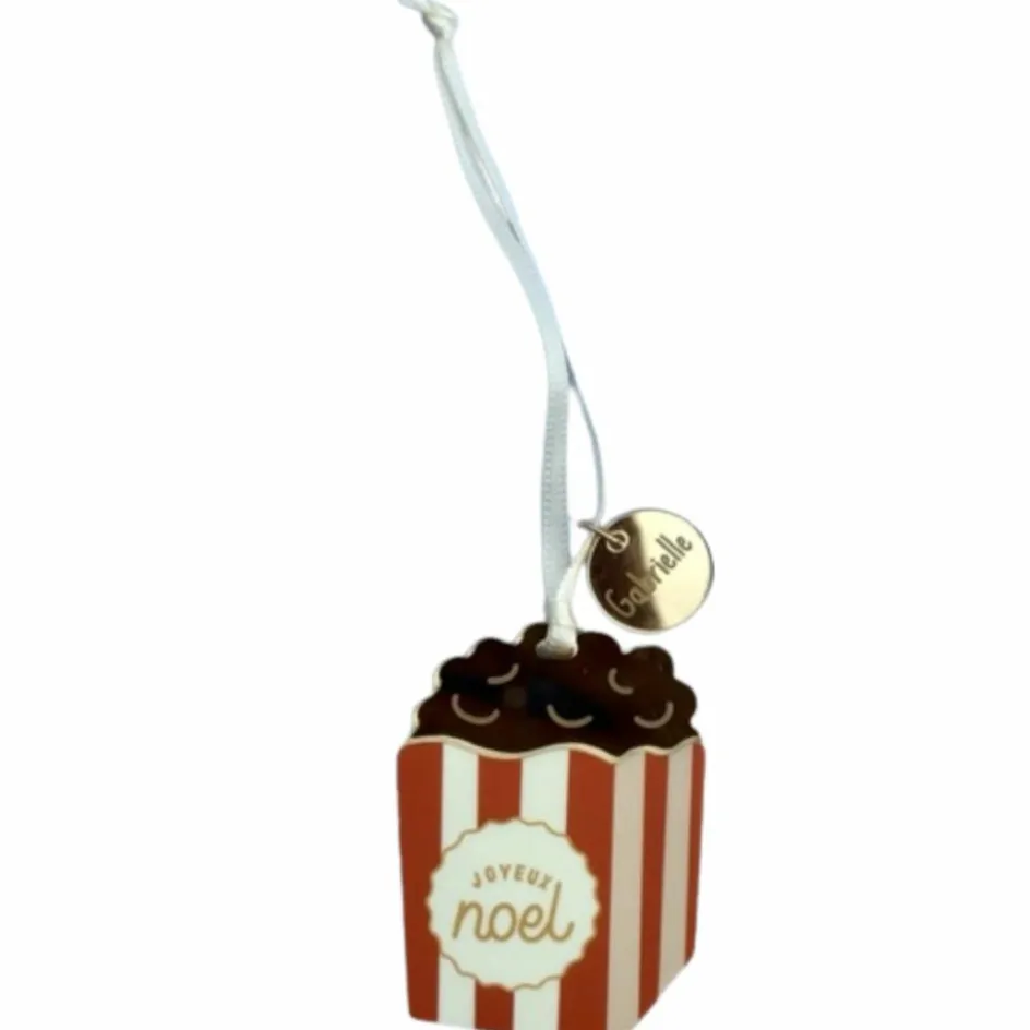 Discount Baubels Suspension Popcorn Noël Gourmand (personnalisable)