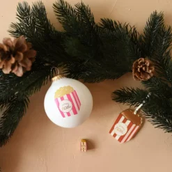 Discount Baubels Suspension Popcorn Noël Gourmand (personnalisable)