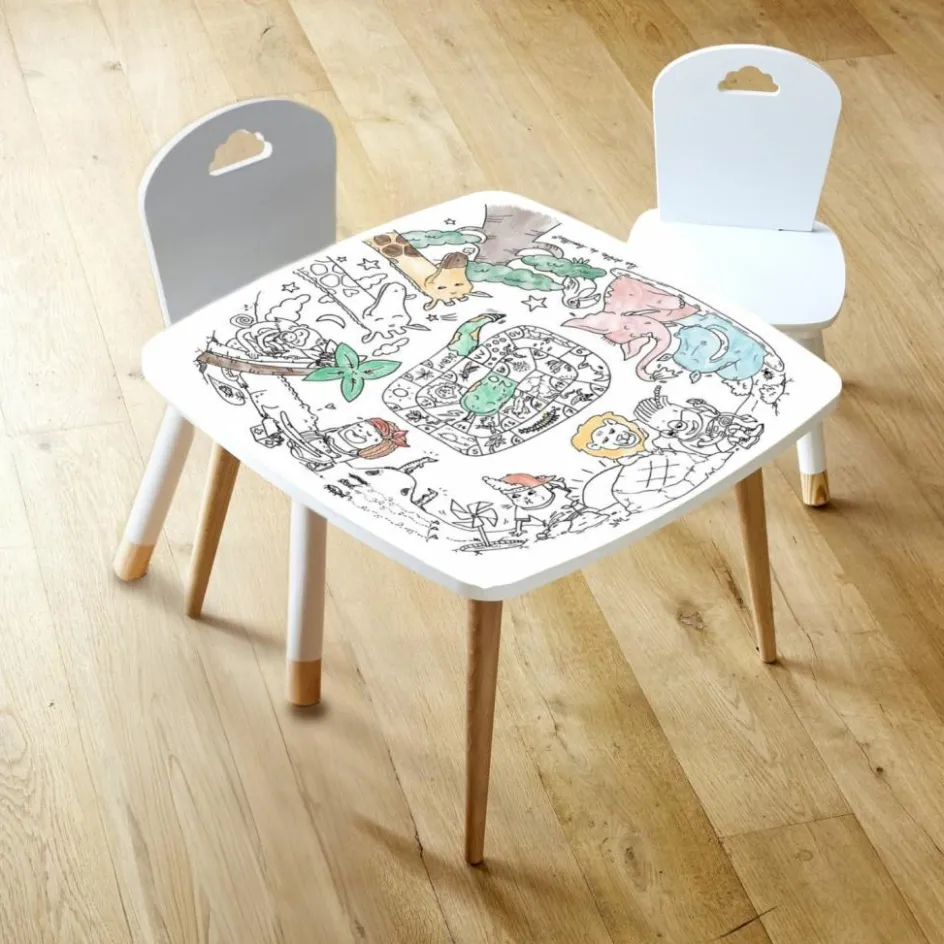 Clearance DBKids Table à colorier Coloritable modèle Savane