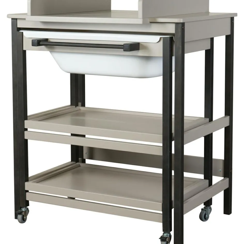 Sale Quax Table à langer avec baignoire Smart Stone-Eboni