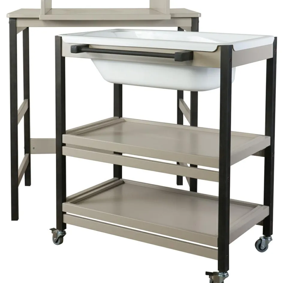 Sale Quax Table à langer avec baignoire Smart Stone-Eboni