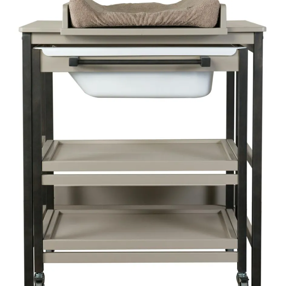 Sale Quax Table à langer avec baignoire Smart Stone-Eboni