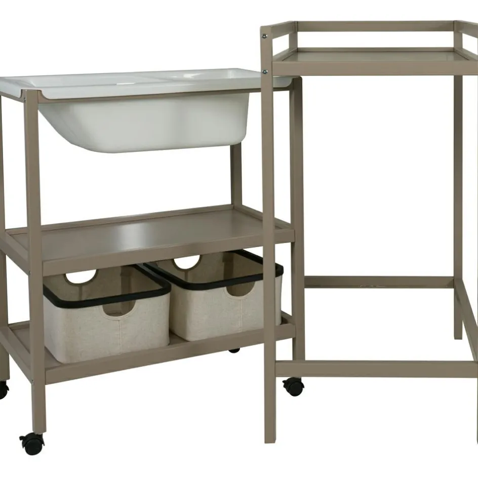 Clearance Quax Table à langer avec baignoire Basic Stone