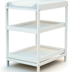 Clearance AT4 Table à langer en bois de hêtre Confort blanc