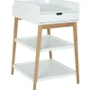 Table à langer Hip avec tiroir Blanc-Naturel|Quax Outlet