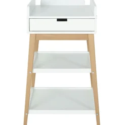 Table à langer Hip avec tiroir Blanc-Naturel|Quax Outlet