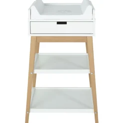 Table à langer Hip avec tiroir Blanc-Naturel|Quax Outlet