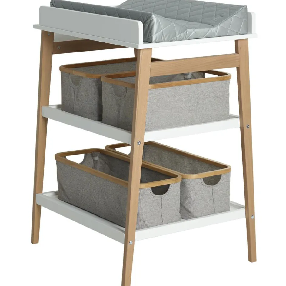 Table à langer Hip Blanc-Naturel|Quax New