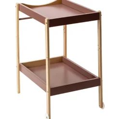 Table à langer Margot en bois hybride vieux rose|Combelle Online