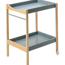 Clearance Combelle Table à langer Margot en bois hybride bleu gris