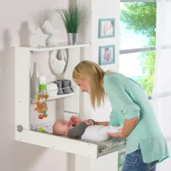 Table à langer murale Wicki Blanc|Geuther