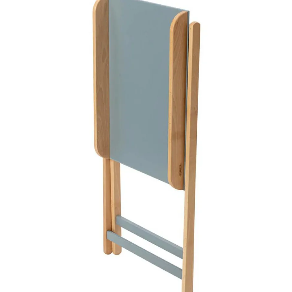 Best Combelle Table à langer pliante Jade bois massif hybride bleu gris