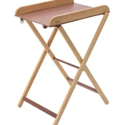 Table à langer pliante Jade bois massif hybride vieux rose|Combelle