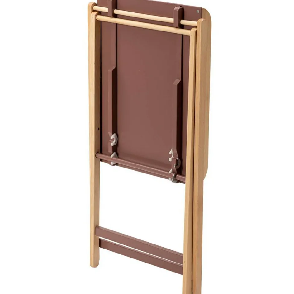 Table à langer pliante Jade bois massif hybride vieux rose|Combelle