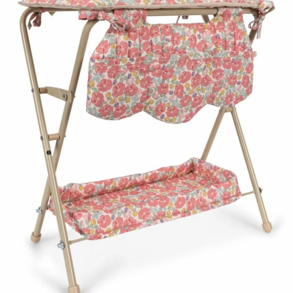 New Konges Slojd Table à langer pour poupée Rose anglaise