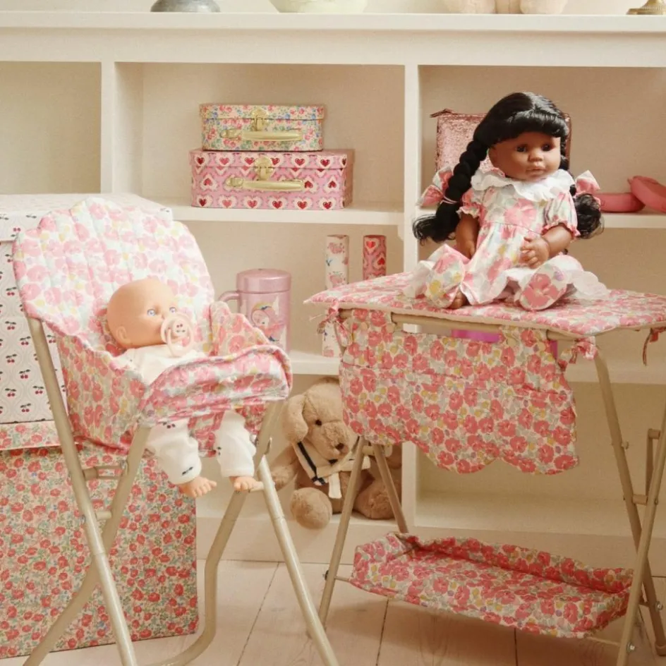 New Konges Slojd Table à langer pour poupée Rose anglaise