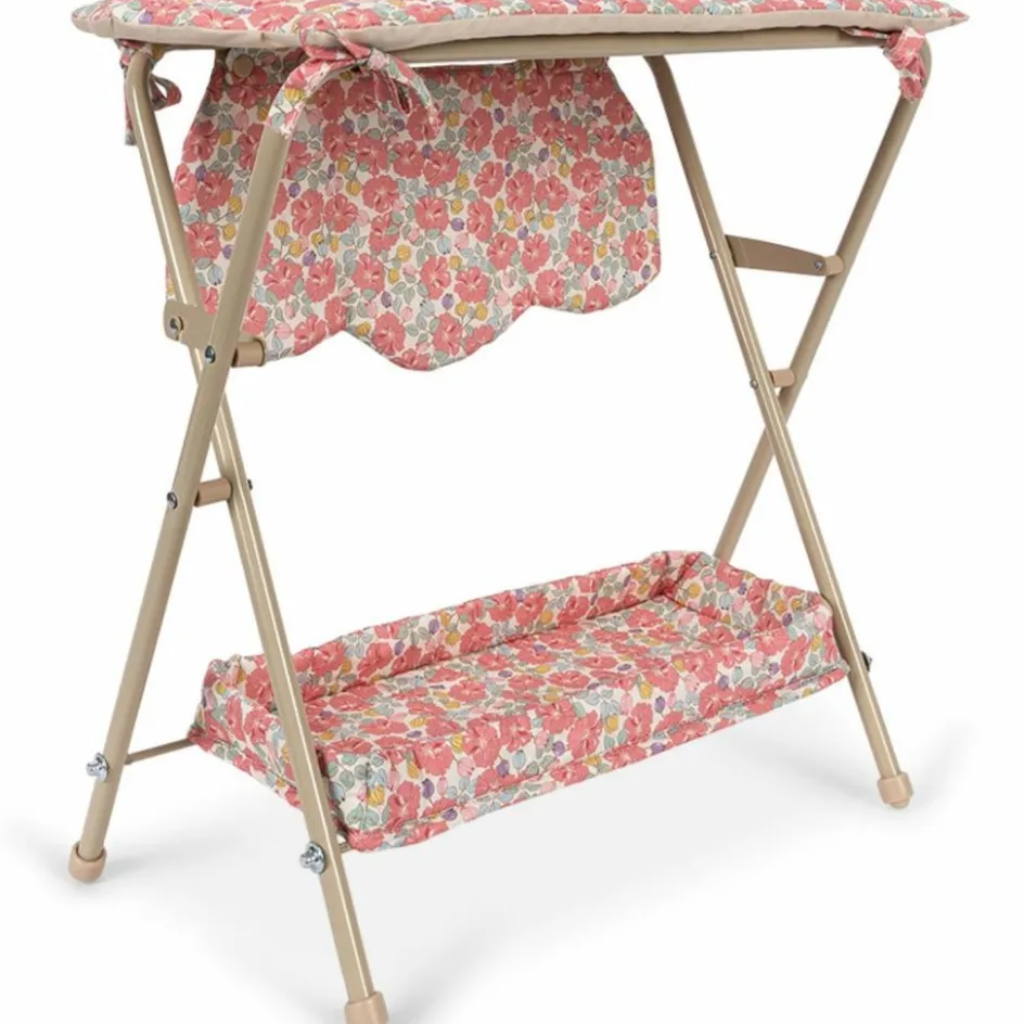 New Konges Slojd Table à langer pour poupée Rose anglaise