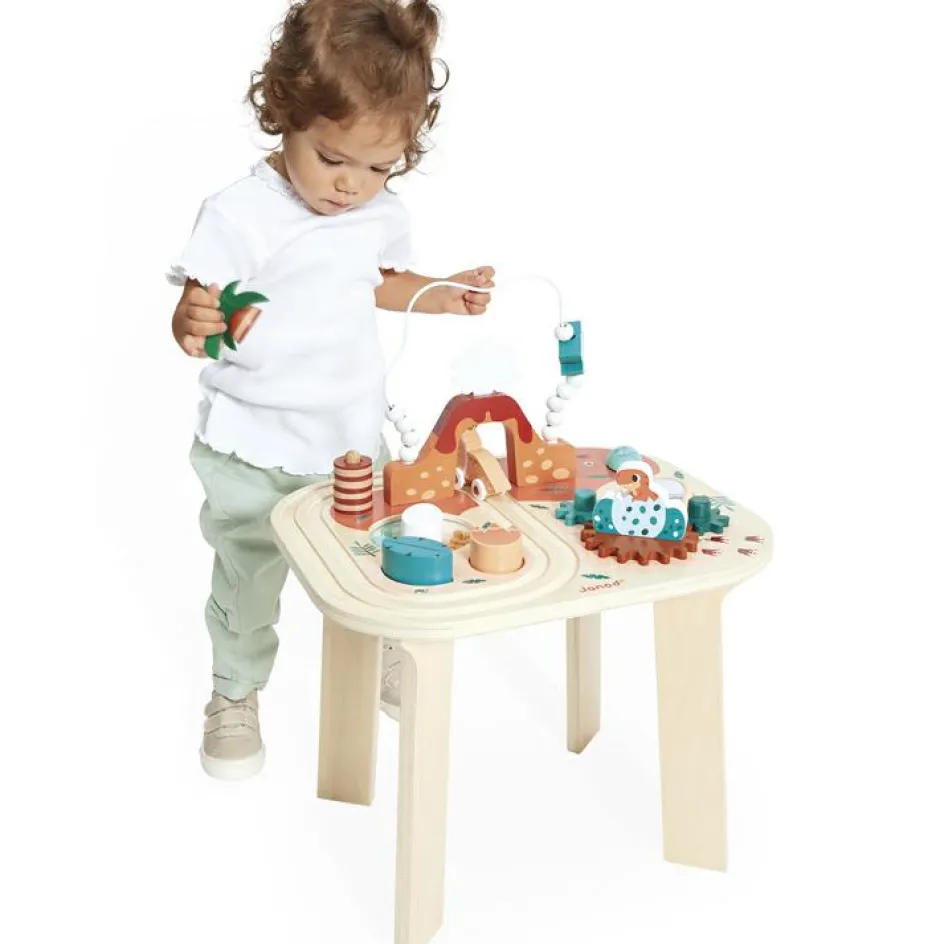 New Janod Table d'activités en bois Dino