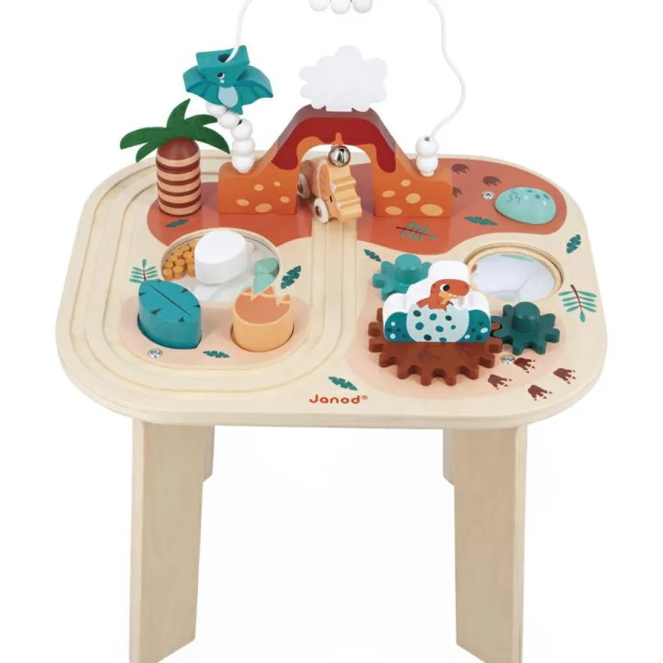 New Janod Table d'activités en bois Dino