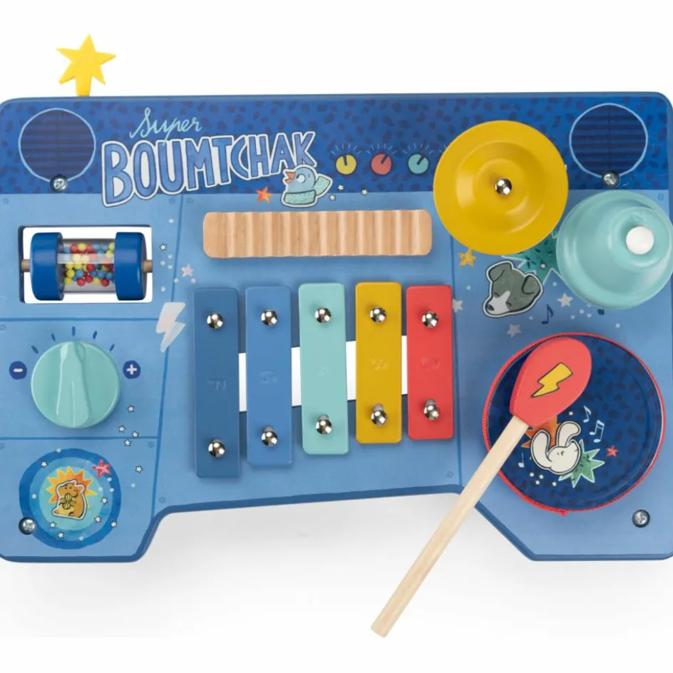 Sale Moulin Roty Table multi-activités musicale Puce & Pilou