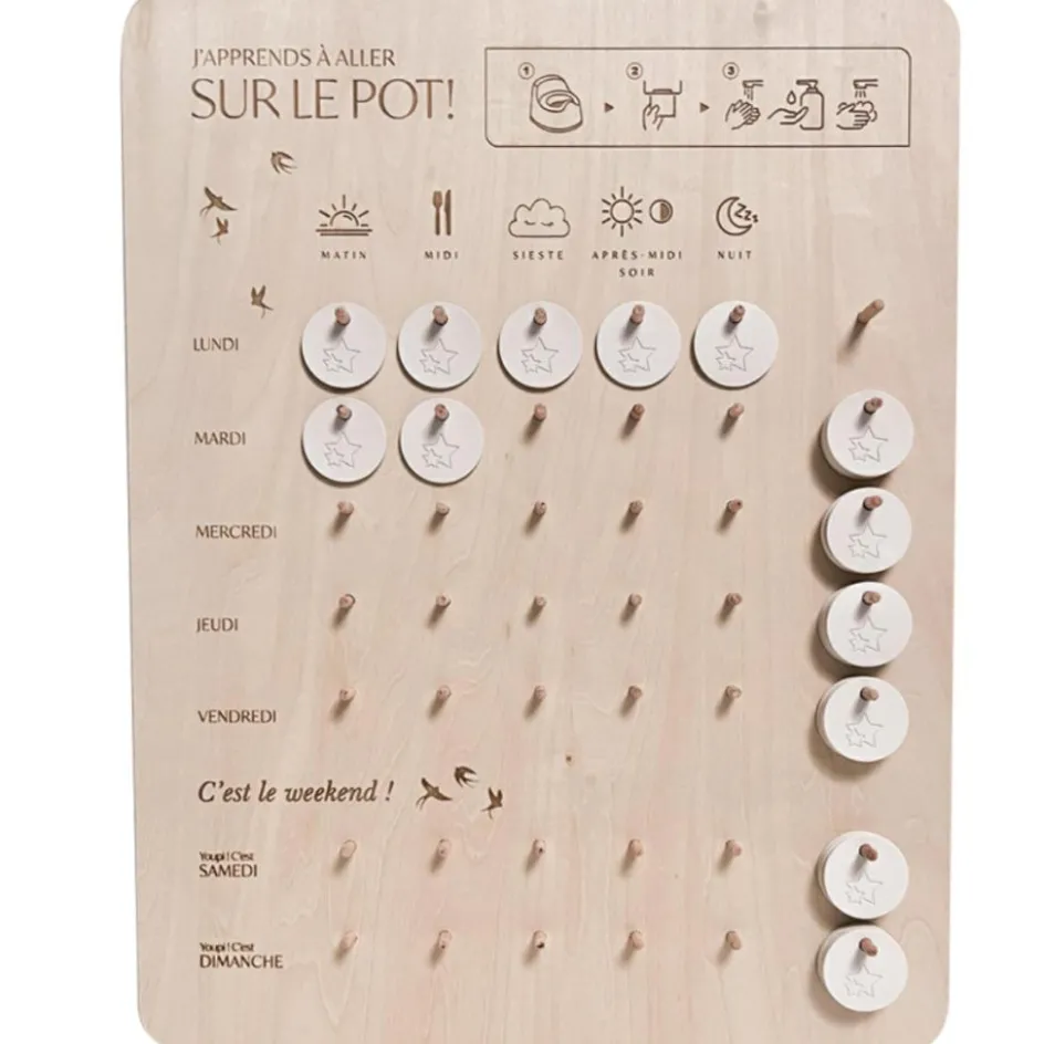 Tableau J'apprends à aller sur le pot (45 x 35 cm)|Zakuw Clearance