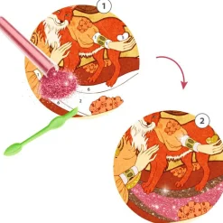 Hot Djeco Tableaux à pailleter Inspired by Alfons Mucha