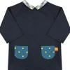 Hot L'oiseau bateau Tablier d'artiste Citron Bleu Nuit (2-6 ans)