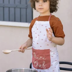Outlet BB & Co Tablier enfant en coton enduit Arc-en-ciel (3-6 ans)