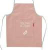 Hot Les Griottes Tablier enfant en lin Rose poudré (personnalisable)