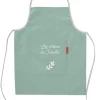 Tablier enfant en lin Vert amande (personnalisable)|Les Griottes Best