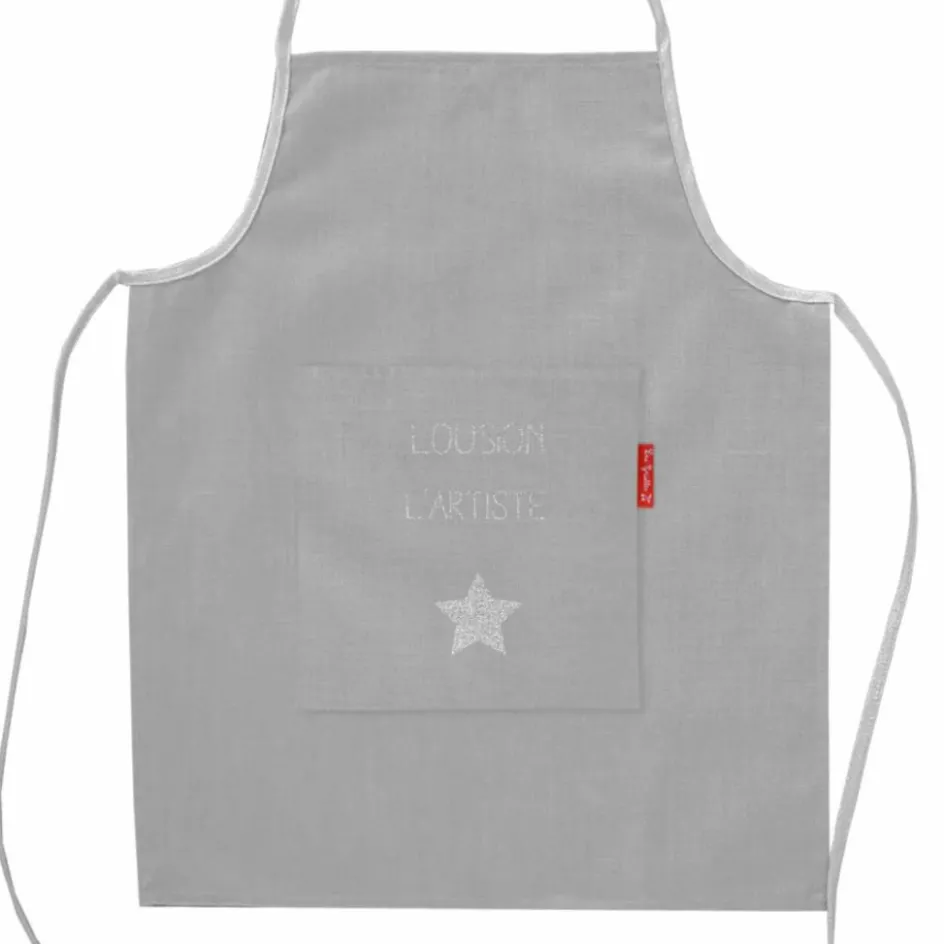 Tablier gris clair (personnalisable)|Les Griottes Hot