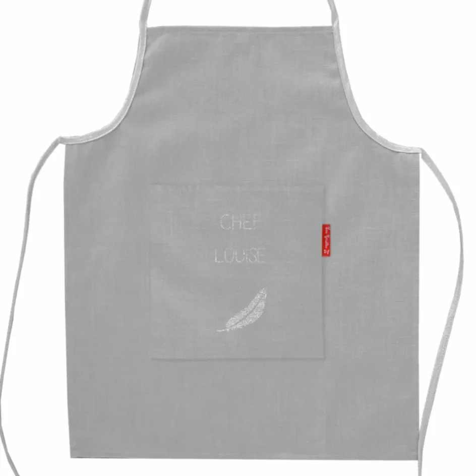 Tablier gris clair (personnalisable)|Les Griottes Hot
