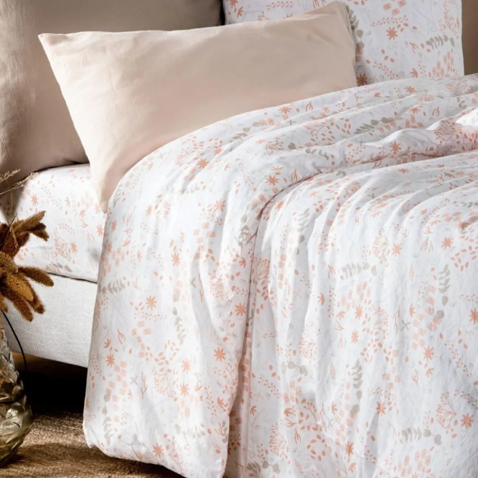 Taie d'oreiller en coton bio Yukari Peach (40 x 60 cm)|Kadolis Outlet