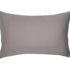 Taie d'oreiller pur coton Gris tourterelle (40 x 60 cm)|Kadolis Best