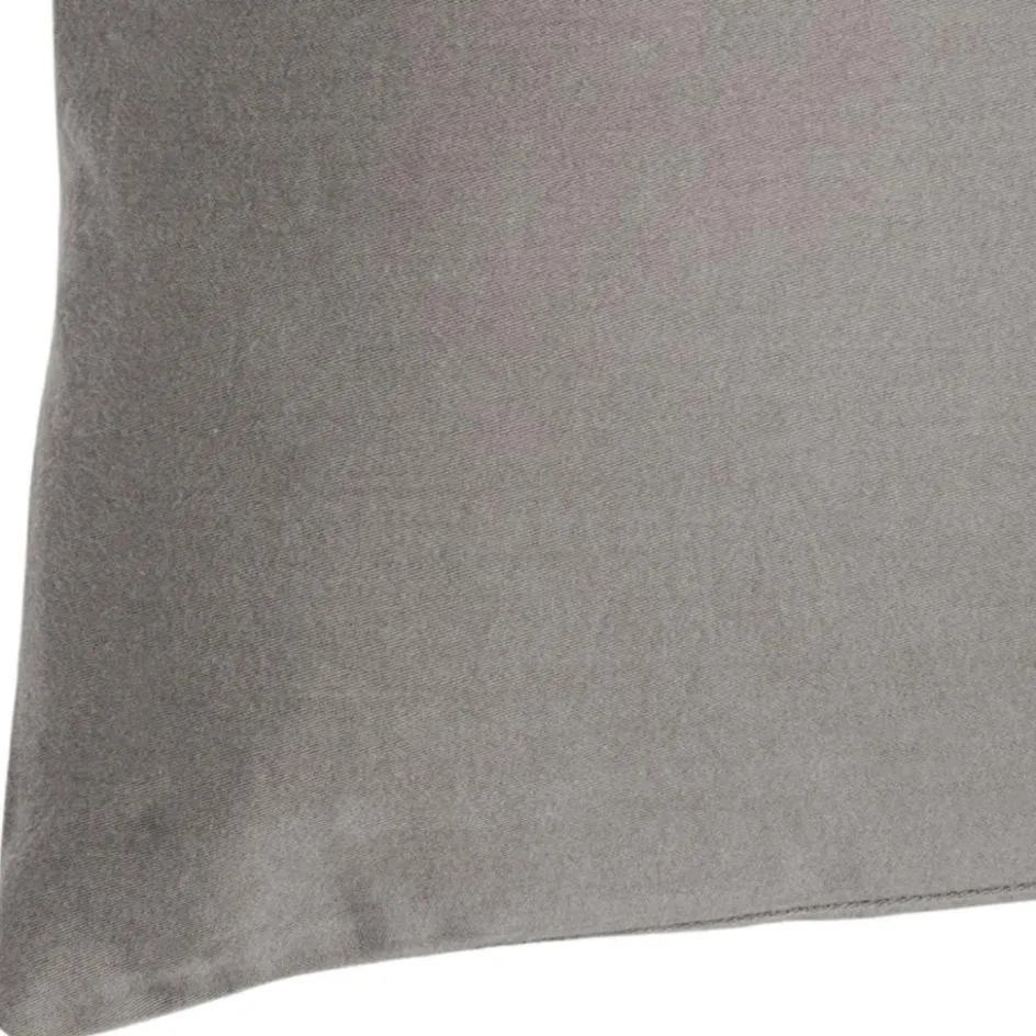 Taie d'oreiller pur coton Gris tourterelle (40 x 60 cm)|Kadolis Best
