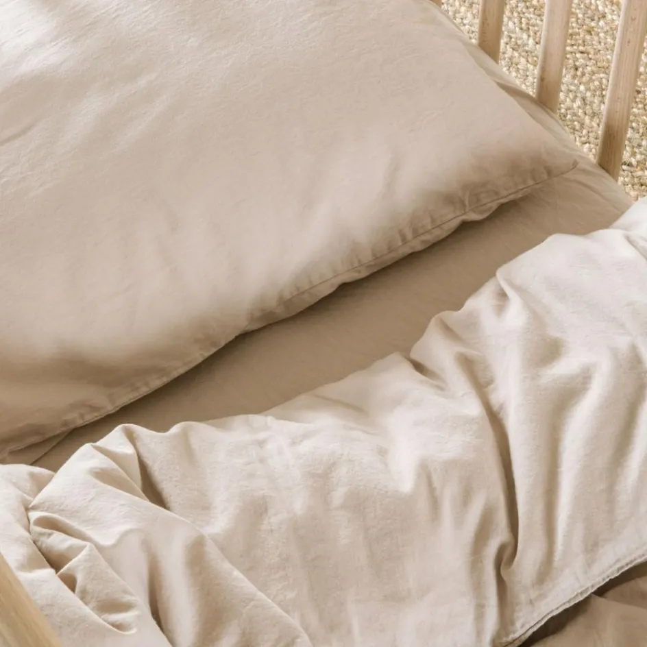 Discount Kadolis Taie d'oreiller satin de coton bio Lin (40 x 60 cm)