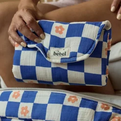 Discount BEBEL Tapis à langer Comme un bonbon Romy damier bleu