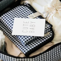 New Walking Mum Tapis à langer I Love Vichy Noir