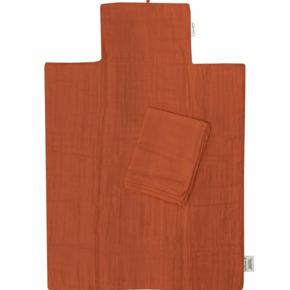 Les Griottes Tapis à langer nomade Terracotta (personnalisable)