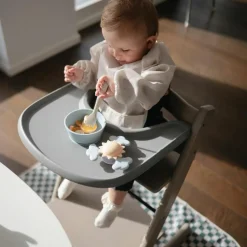 Best Mushie Tapis anti-éclaboussure Olive Check (108 x 108 cm)