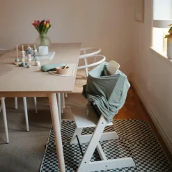 Best Mushie Tapis anti-éclaboussure Olive Check (108 x 108 cm)