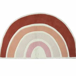 Tapis coton Paradisio arc en ciel orange et rose (120 x 70 cm)|Lilipinso Sale