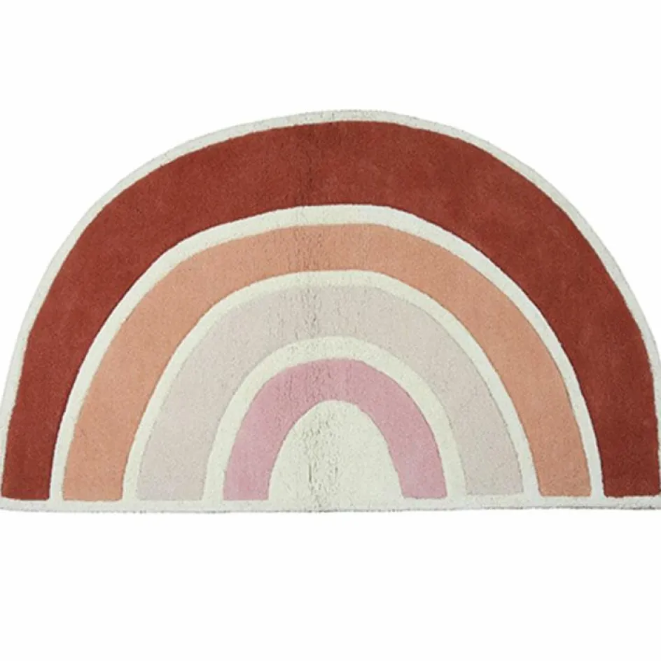 Tapis coton Paradisio arc en ciel orange et rose (120 x 70 cm)|Lilipinso Sale