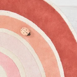 Tapis coton Paradisio arc en ciel orange et rose (120 x 70 cm)|Lilipinso Sale