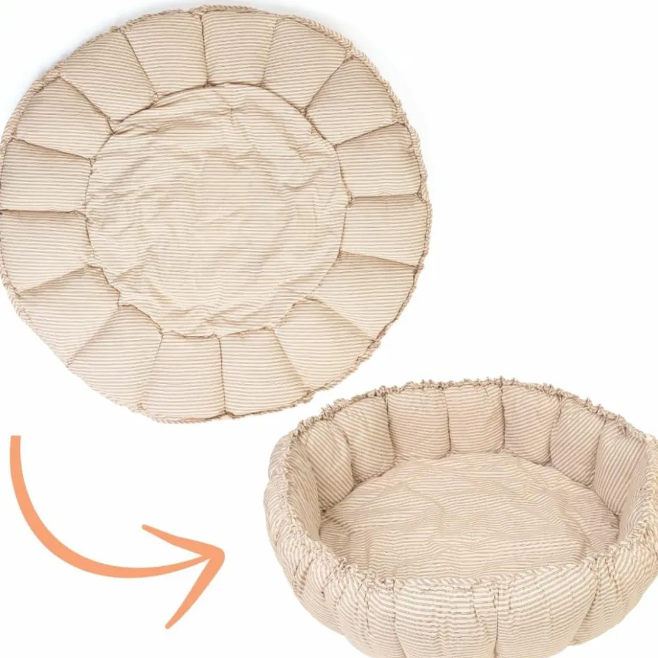 Tapis de jeu 3 en 1 Organic Coco Stripes Blue|Play&Go Outlet