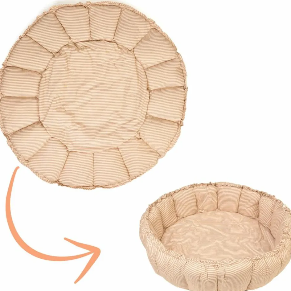 Best Play&Go Tapis de jeu 3 en 1 Organic Coco Stripes Brown