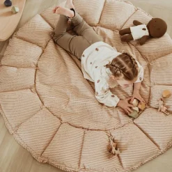 Best Play&Go Tapis de jeu 3 en 1 Organic Coco Stripes Brown