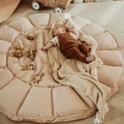 Best Play&Go Tapis de jeu 3 en 1 Organic Coco Stripes Brown